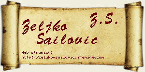 Željko Sailović vizit kartica